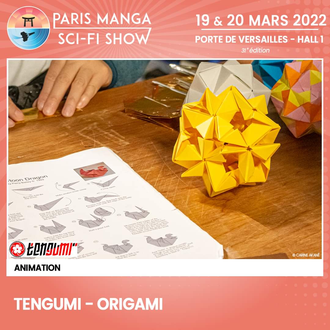 Tengumi's tweet photo. Hello tout le monde ! Tengumi sera là le week-end du 19 &amp; 20 mars à #ParisManga Donc si vous voulez venir plier ou dessiner avec nous, n'hésitez pas à passer sur le stand😊 https://t.co/WHxde4W2dS