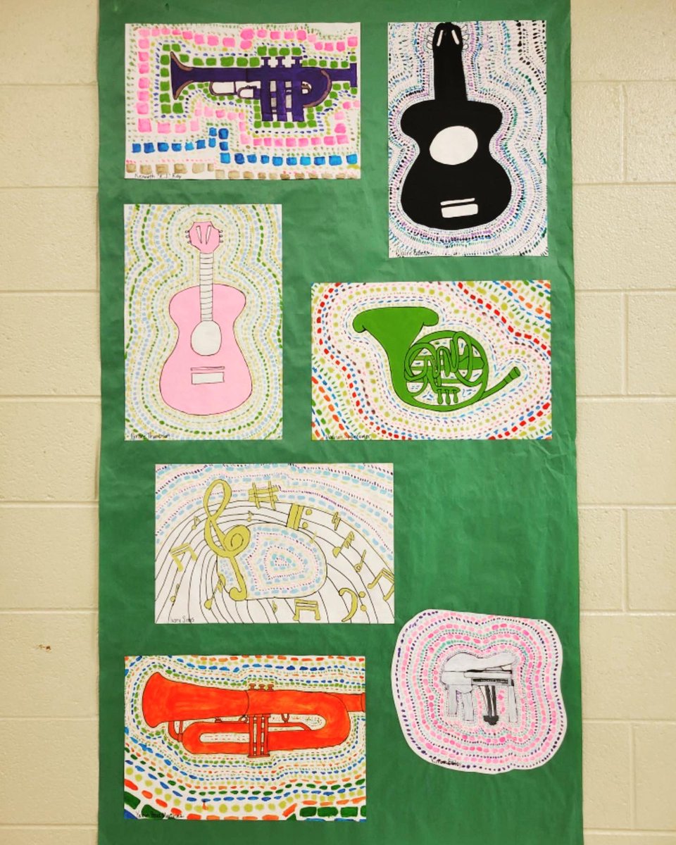 LionsRbms's tweet photo. Check out our @rbmsart  student’s work, inspired by the Jazz created during the Harlem Renaissance &amp; the painting style of #almawthomas ! 

Visiting Nashville soon? Be sure to see her exhibit at the #fristartmuseum ! 

#redbankmiddleschool https://t.co/h1qwG5Ivki