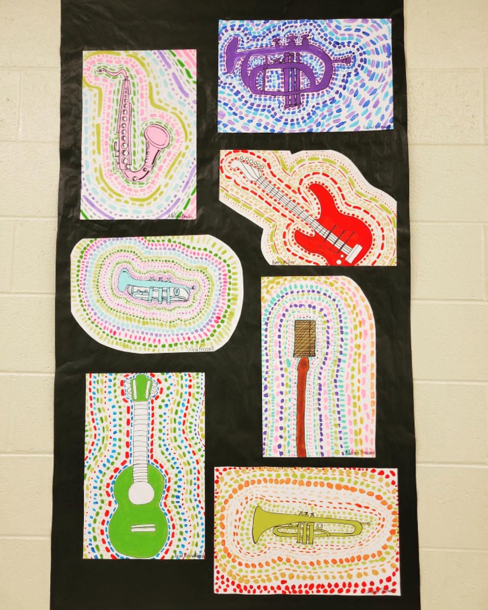 LionsRbms's tweet photo. Check out our @rbmsart  student’s work, inspired by the Jazz created during the Harlem Renaissance &amp; the painting style of #almawthomas ! 

Visiting Nashville soon? Be sure to see her exhibit at the #fristartmuseum ! 

#redbankmiddleschool https://t.co/h1qwG5Ivki