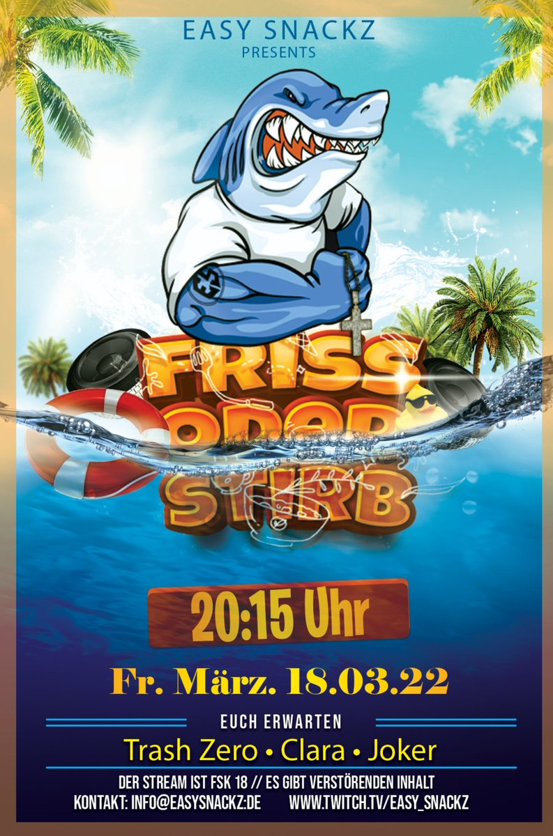 Ich denke es wird Wild 😂
twitch.tv/easy_snackz

#twitch #dasperfektedinner #Sonnenblumenoel #sprit #streamer #easysnackz #trend #frissoderstirb #show