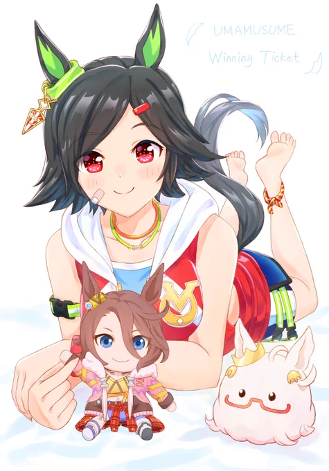 #ウマ娘ラフ交換企画
#ウイニングチケット  #ウマ娘 

お前は再度3月13日に投稿すると言ったな?
あれはウソだ。(コマンド-感)

デスチさんの企画に参加させて頂いてました。
遅れて申し訳ございませんでした!!!! 