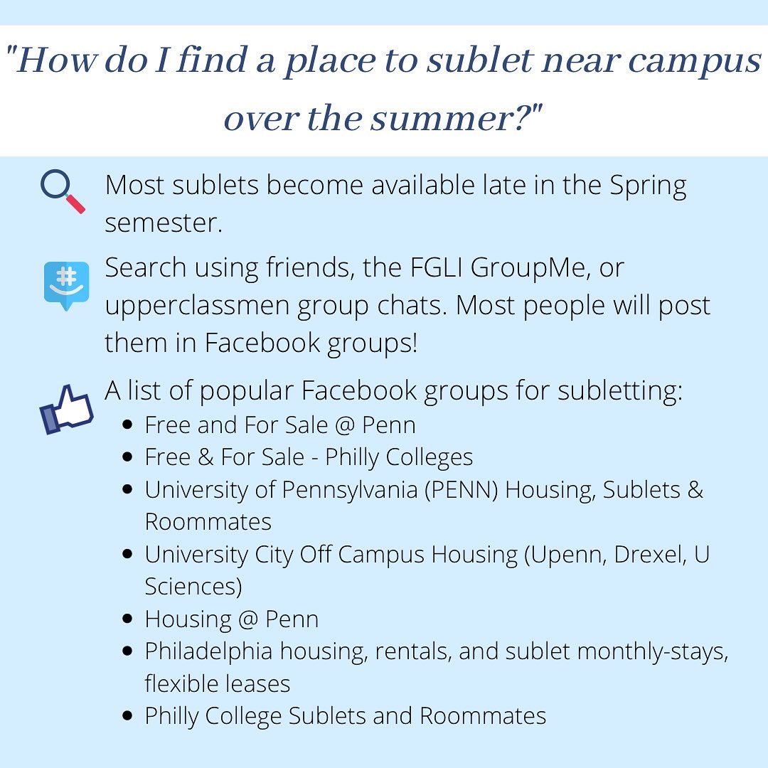 Penn1st's tweet photo. For those looking for a sublease: https://t.co/Urf1O5R0De