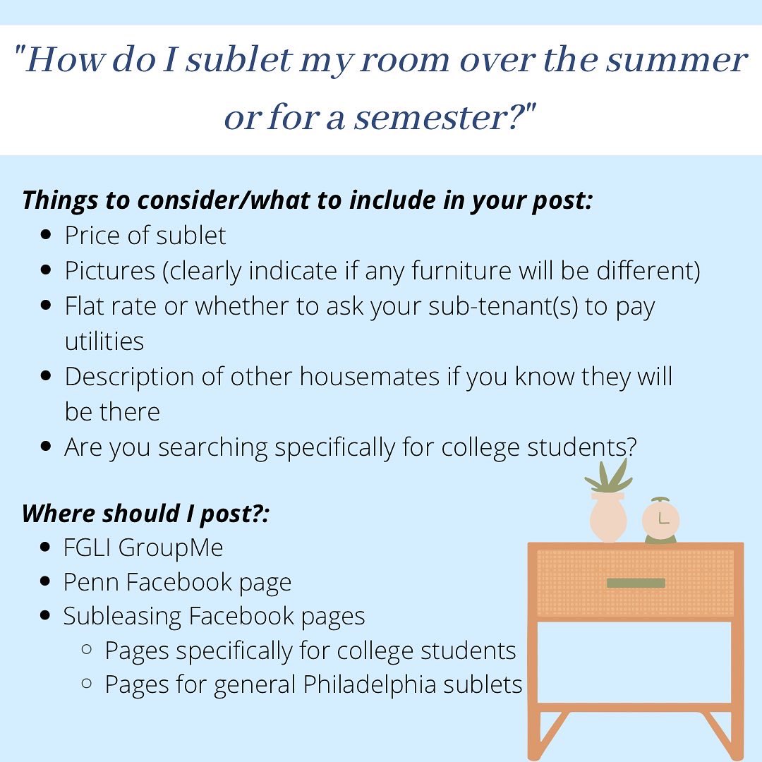 Penn1st's tweet photo. For those looking to sublease their housing: https://t.co/G1y8uw7eCl