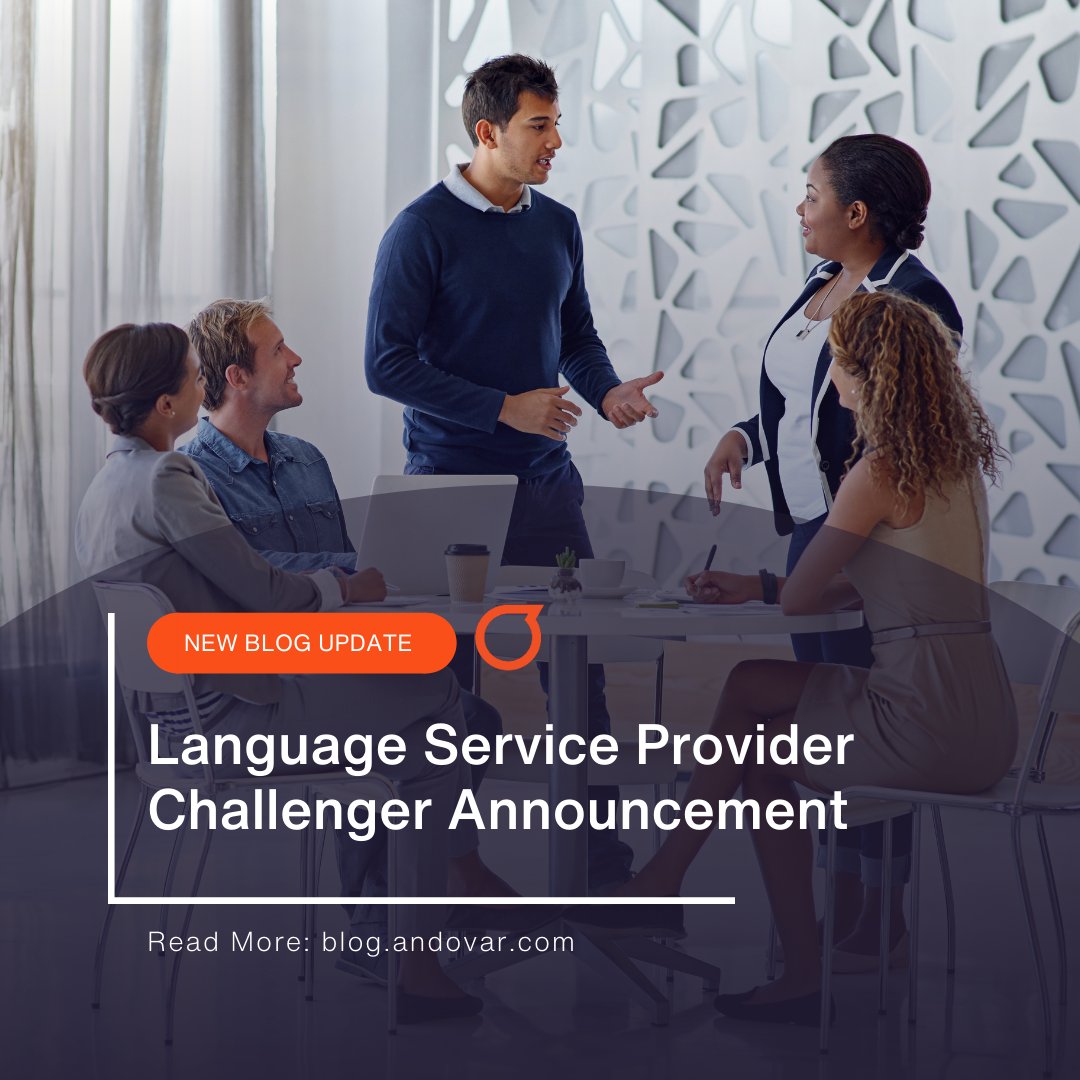 andovarglobal's tweet image. 🎉PR - Language Service Provider Challenger Announcement hubs.la/Q015VHvX0

#MultilingualContentSolutions 
#SlatorLanguageServiceProviderIndex #Slator #LSPI