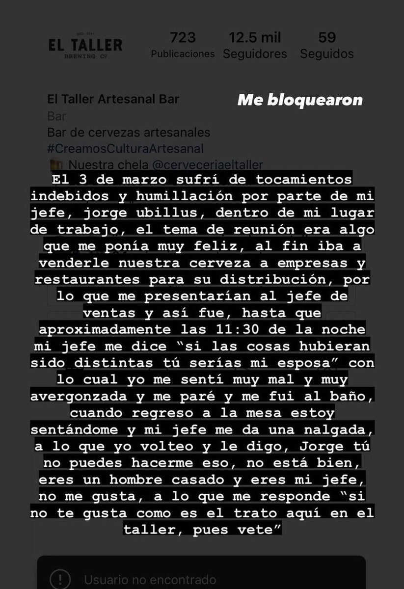 holabonitaaaa's tweet photo. Trabajadora de #ElTallerArtesanalBar denuncia tocamientos indebidos por parte de su jefe Jorge Ubillus y a cambio recibe insultos desde la cuenta de Instagram del bar. 
Aquí tienen la cara del supuesto agresor, hagámoslo viral para que por lo menos pague lo que exige la víctima. https://t.co/VfzWS9DvgD