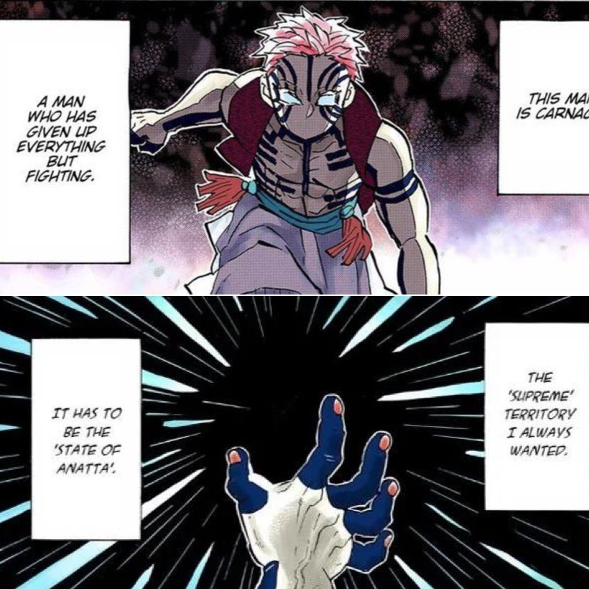 ObigoatO's tweet photo. It’s sad showing that Akaza was so close to the supreme Territory that he had always wanted .Surviving his head being cut of and entering the supreme territory he had always sought for Akaza rejected it and died a Death that all warriors deserve.. https://t.co/8F0mopwBoR