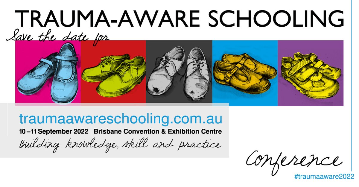 TraumaAwareEdu's tweet photo. We are so excited for #traumaaware2022. Registration is open! For information, fees and to register visit https://t.co/dk665ixyTL #TraumaAwareSchooling #educators #support #traumainformed #trauma #conference #traumasensitiveyoga https://t.co/5GLpjcY7Yf