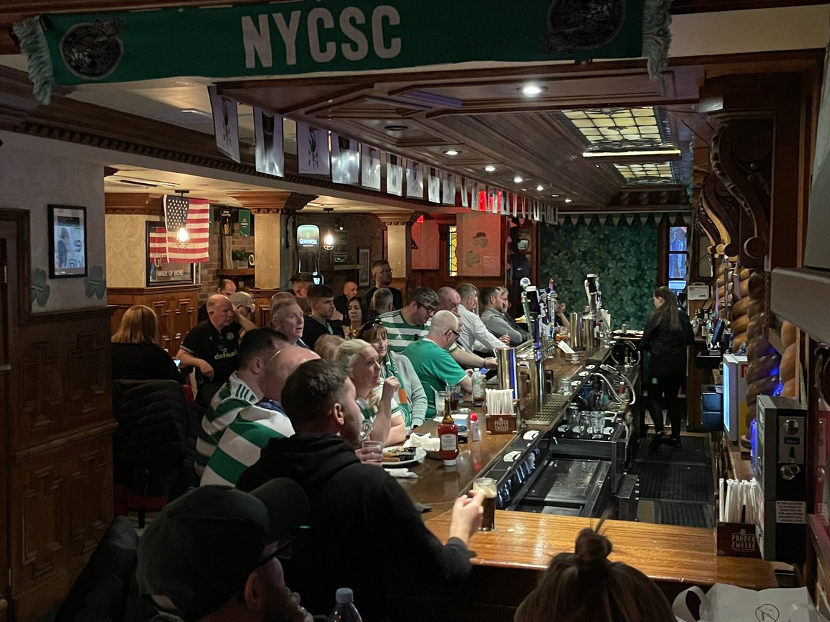 Goodnight from New York. 🍀Great win and fab seeing everyone. 🍀🗽See you early Saturday. Doors open 9.30am.🍀