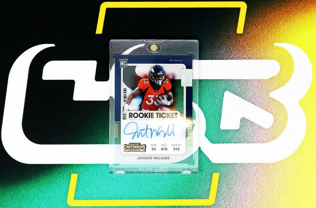 cardsmithsbreak's tweet photo. Javonte Williams Clear Autograph #/10 from 2021 @paniniamerica Contenders Football! #csbheat #cardsmiths #paniniamerica #contendersfootball #contenders #footballcards #sportscards #tradingcards #javontewilliams #denverbroncos #broncosfootball #groupbreaks https://t.co/hrBs6Nh78K https://t.co/zP2cHJOtis