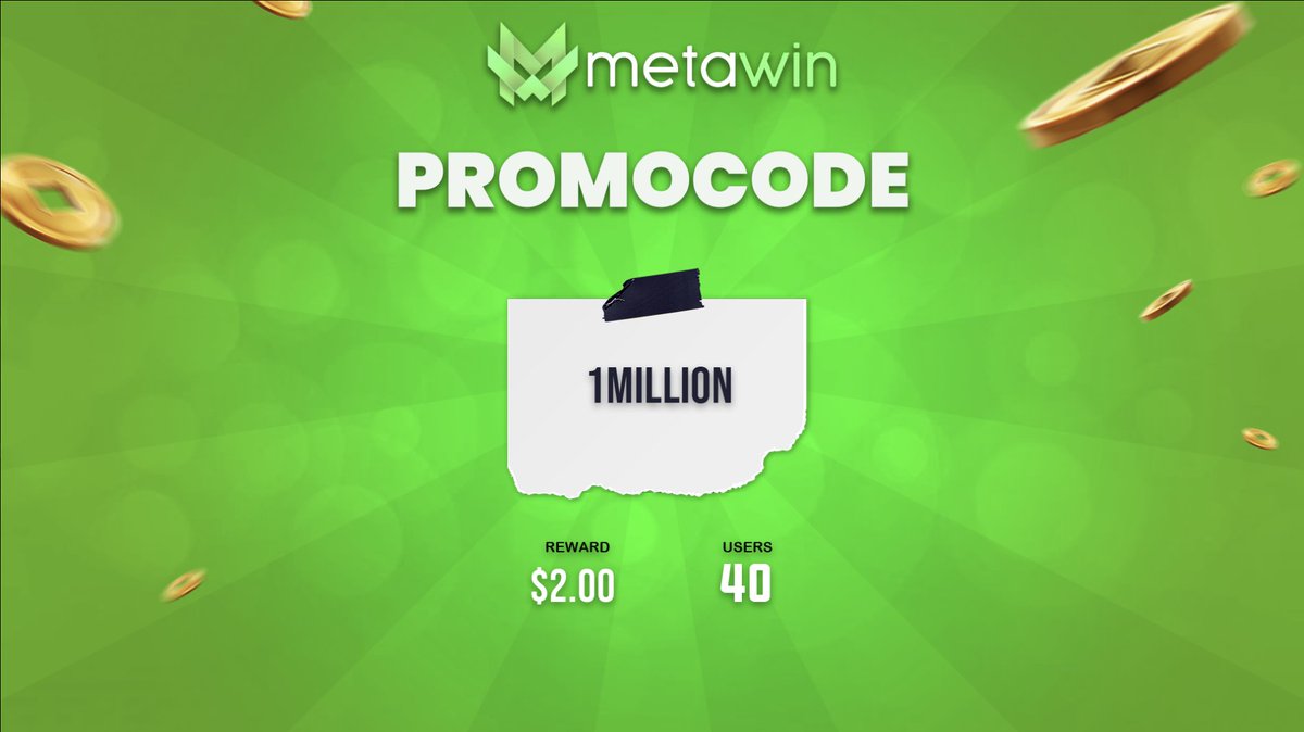⚡️Metawin Promo Code giveaway!⚡️ https://t.co/uMCFPSk6kw is celebrating its  1 million bets! Enter 