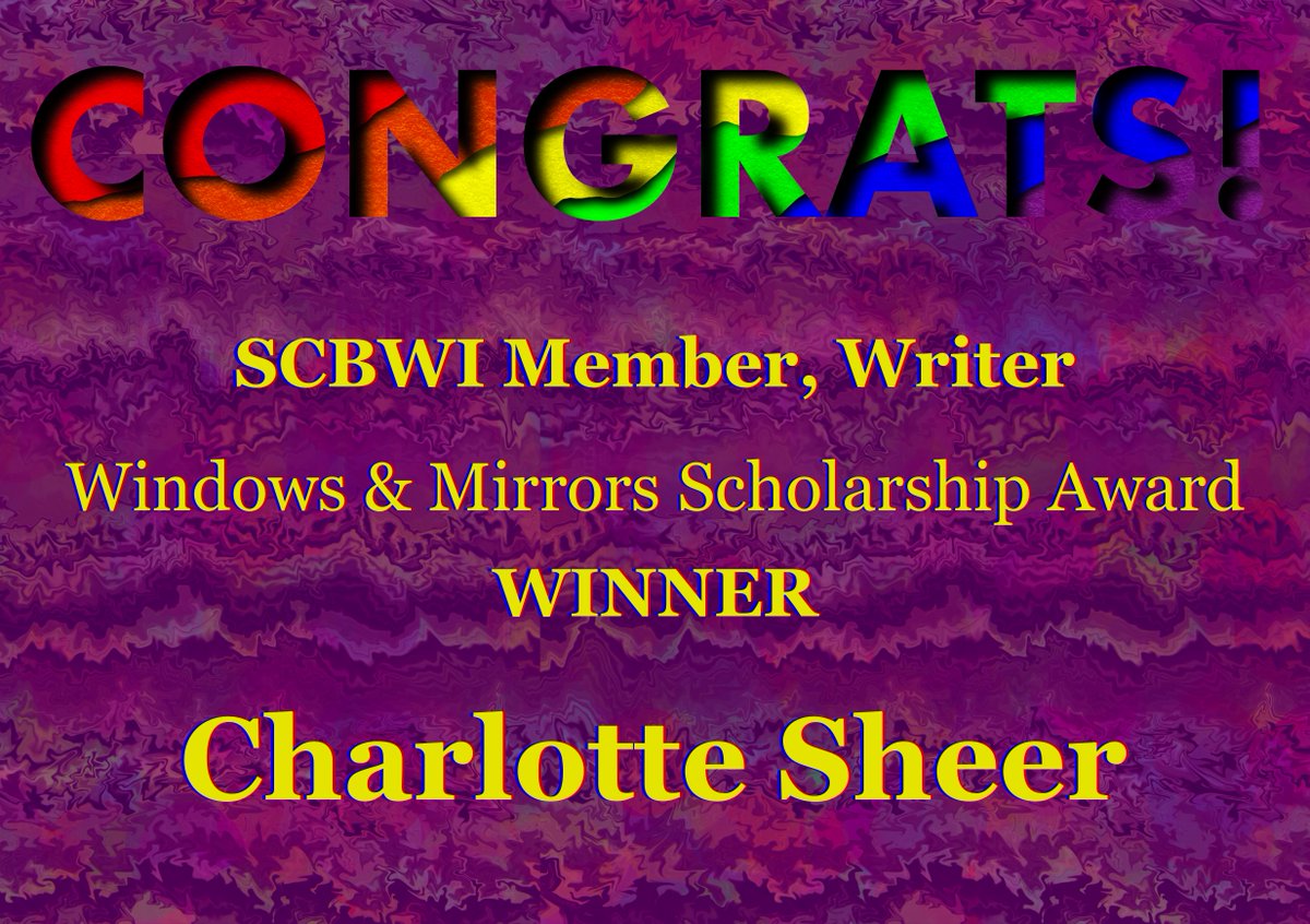 FedericoErebia's tweet photo. CONGRATULATIONS Charlotte Sheer!

SCBWI New England's
WINDOWS &amp; MIRRORS SCHOLARSHIP AWARD

#kidlit #kidlitart #ChildrensBooks 
#DiverseBooks #DiverseVoices
#Writer #writerscommunity #writingcontest #writingcompetition 
#NESCBWI #SCBWI https://t.co/sQCLhhedEq