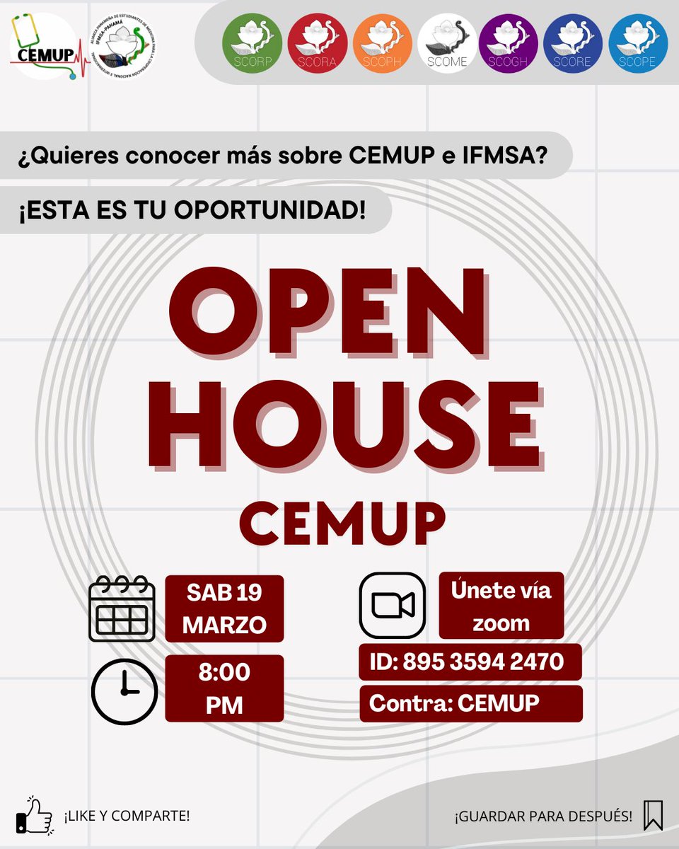 cemupifmsapa's tweet photo. 📢¿Quieres pertenecer a IFMSA-Panamá? ¿Tienes dudas que te gustaría aclarar?

Te invitamos este sábado a nuestro Open House🤩❤️ Todxs son bienvenidxs!!

Anímense a conocer más sobre nuestros intercambios y actividades😯🔥

ID de reunión: 895 3594 2470
Código de acceso: CEMUP https://t.co/gESw0lJcoW