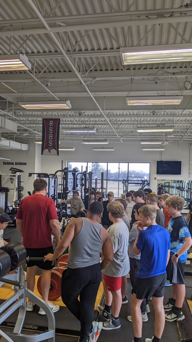 We had 28 8th graders show up on the first day of spring weight lifting...  Let's Go!!! 💪🏿🏈 #rsmsrocks <a href="/JrFalconFB/">RSHS Junior Falcon Football</a> <a href="/RSHS_Football/">Summit Football</a>