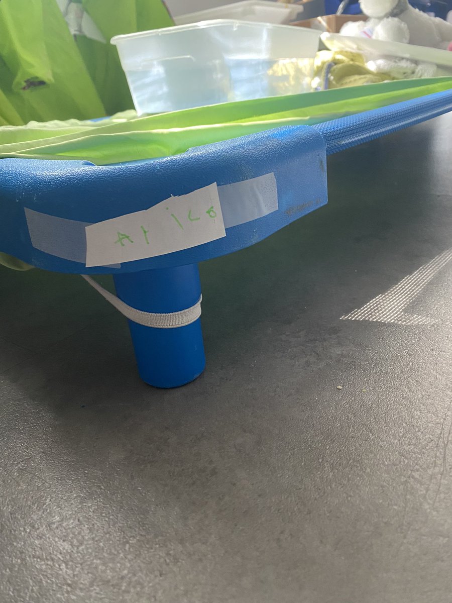 MissAlyssaPreK's tweet photo. Some of our cots have lost their name tags. Two students today problem solved and made their own name tag! Just look at that penmanship! #ssdedu #prek #problemsolvers https://t.co/q0ivuin5Lm