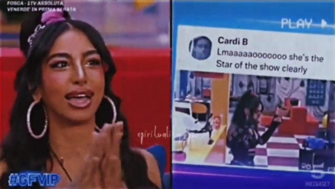 spirituality_zm's tweet photo. A questo punto chiederei alla grandissima Cardi B cosa ne pensa di questa cagata che hanno fatto sul finale :') #GFvip #pilotato #fairylu #CardiB https://t.co/lXHsur6HtX
