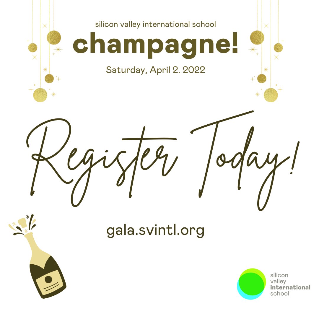 Raise a toast to your community as INTL’s Annual Gala &amp; Auction returns for an evening of extravagant fun on Saturday, April 2. 2022. Grab your ticket before the event sells out at hubs.ly/Q015Z1cC0

#svintl #international #siliconvalley #school #gala #svintlgala2022
