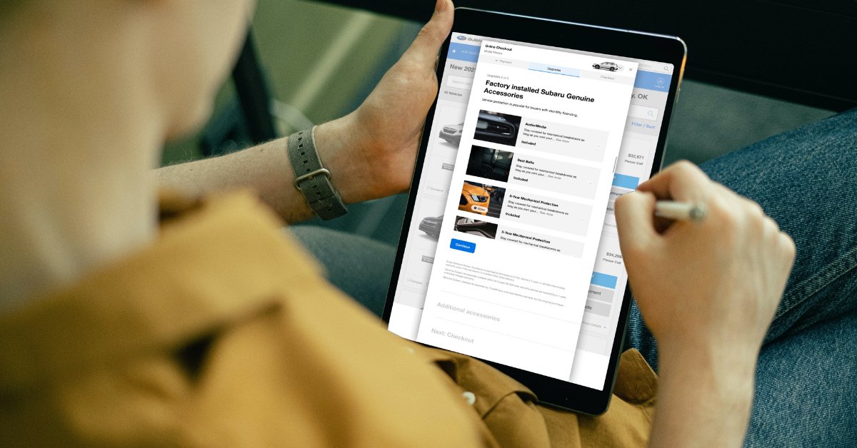 modalcommerce's tweet photo. Subaru dealers can offer genuine #Subaru accessories on Checkout and perform customizations on price markups, product information, and filter accessories display. Learn more about Modal's latest partnership with Subaru: https://t.co/tbwsRsQ8SJ #autoecommerce #subaruaccessories https://t.co/aHZxzrBjAo