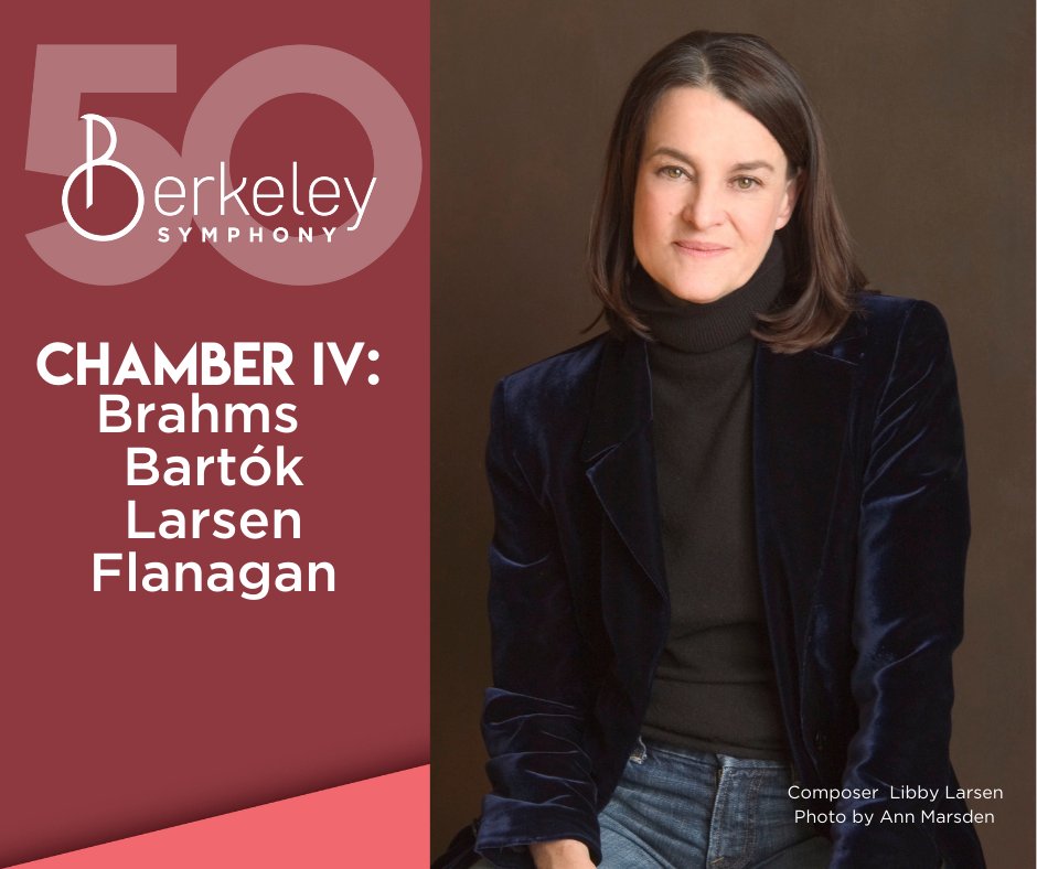 BerkeleySymph's tweet photo. Our Chamber concert on 4/10, 4pm, at the Piedmont Center of the Arts is an eclectic program featuring the work of Brahms and Bartók alongside the works of contemporary composers Libby Larsen and Dan Flanagan. All seats $35. https://t.co/Qcpsdsq6Za
#berkeleysymphony #chamberseries https://t.co/vZmgnPB6Q2