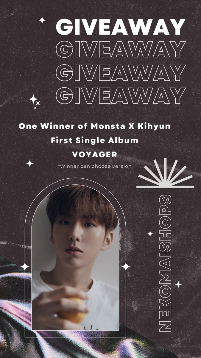 NekomaiShops's tweet photo. [THREAD] Hi. Hello. 안녕! #NKMS_GA

We will give an unsealed album to the lucky monbebe!
Get a chance to win Kihyun’s First Single Album - Voyager!

*Winner can choose their version (Voyager, Somewhere, First Journey, Jewel Case Version)

Join by sending us your streaming proof! https://t.co/EiiS5PAqM4