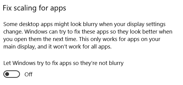 You might have disable the let Windows try Fix Apps so they're not blurry.  I don't think it's not smart enough or smart anymore.  And you have to toggle the fuctions of GPU Scaling or Virtual Super Resolution.

Singing. 