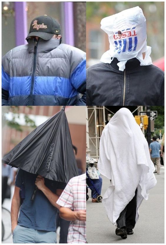 Leonardo di Caprin hiding from Paparazzi is a mood