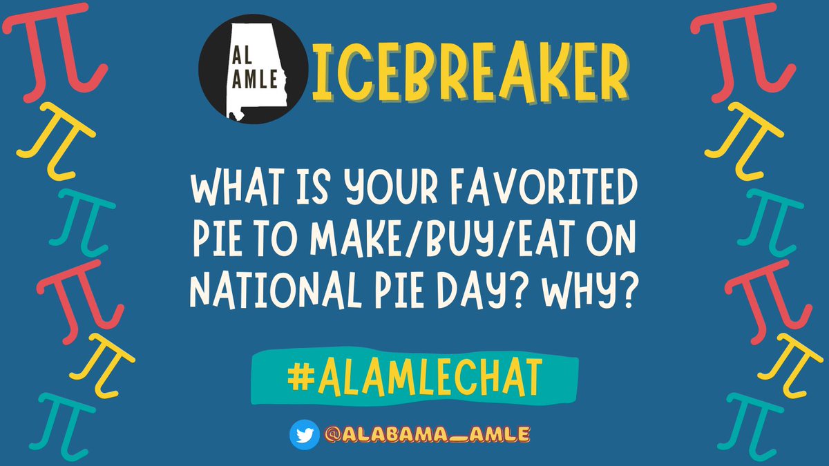 alabama_amle's tweet image. Let’s break some 🧊 

IB: What is your favorite pie to make/buy/eat on #NationalPiDay? Why? Do you have any traditions inside of the classroom and/or outside of the classroom? 

#ALAMLEchat #ALAMLE