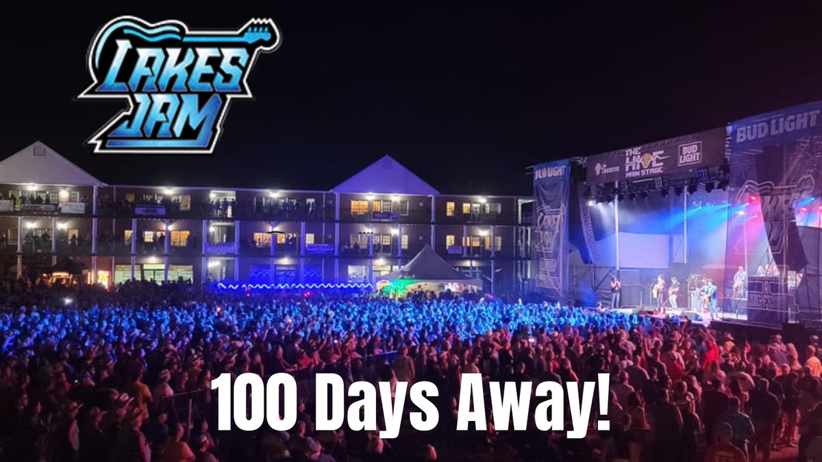 Need a little Monday pick-me-up? There is officially 100 days until Lakes Jam! 

If you haven't done so already, grab your tickets today! 
lakesjam.com/tickets