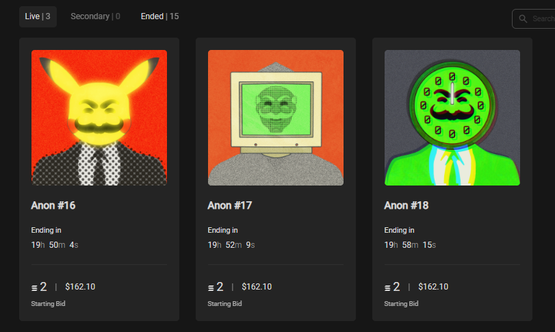 fsocietyART's tweet photo. Auction #6 is now a full lineup, Anon #18 employed his big-brain &amp; ditched the feds. 

Today, one of our hodlers made their auction money back, following an early FSOC call on Pegshare, a fork on Fantom. 

Auctions end in 19hrs 45mins... Happy hunting! https://t.co/gQTiqzAsKk