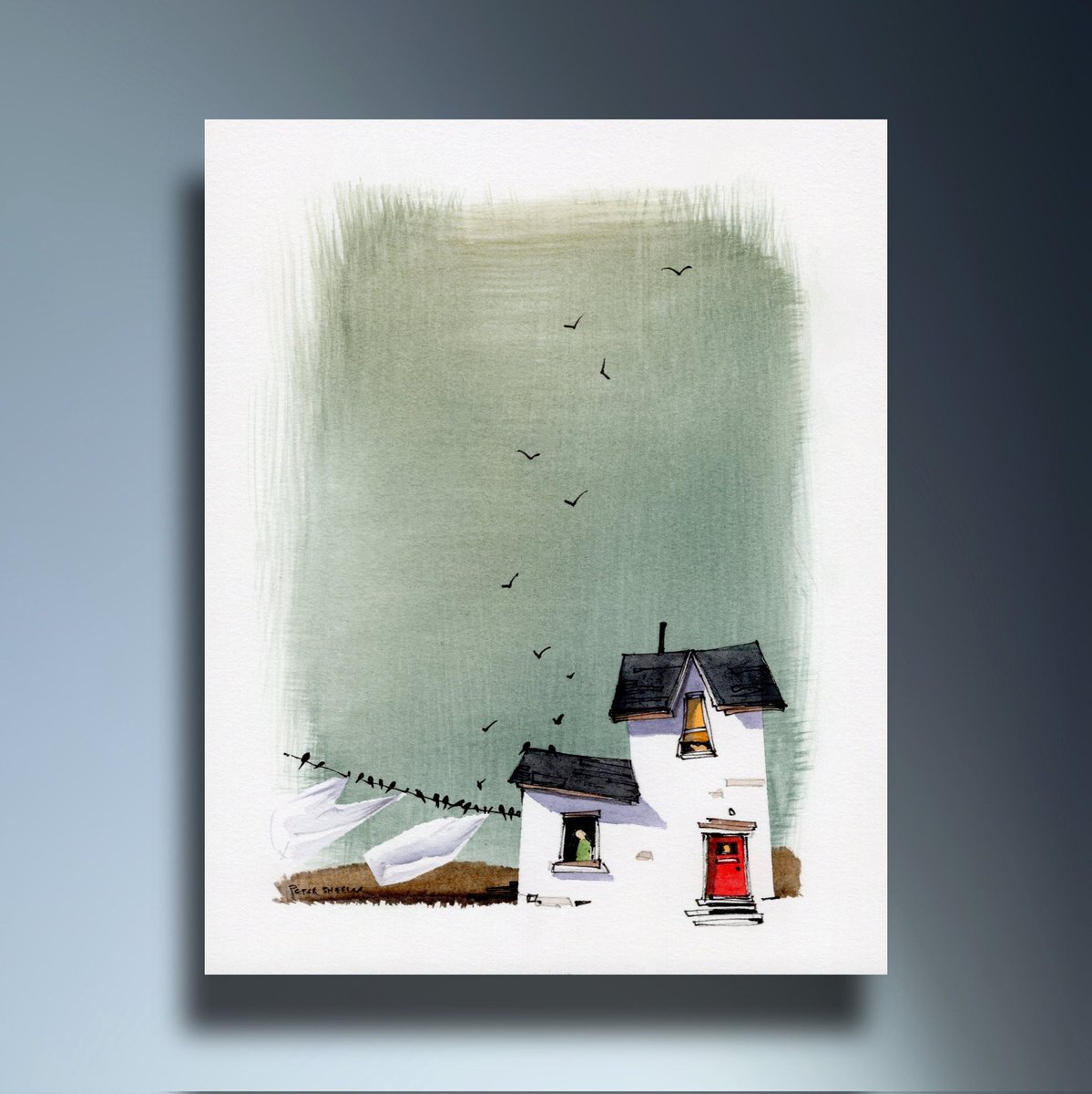 sheelerart's tweet photo. Still at the quirky stuff. New in my #etsy shop: #Farmhouse, #Laundryday #Watercolor #Print #FineArt #birds printable files for Greeting card, 5 x7, 8x10 and 11x14  Sheelerart

 https://t.co/aQtlpJeyPo https://t.co/Xi1NjBkbJT