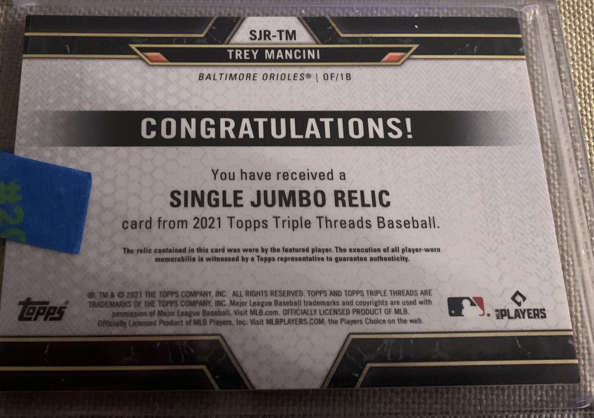 OsCardGiveAways's tweet photo. I’m bored. Trey Mancini 29/36 giveaway. Like, retweet and follow me, winner drawn tomorrow at 7pm Eastern. #Birdland #Orioles #TheHobby #baseballcards https://t.co/IdW41Ky03s