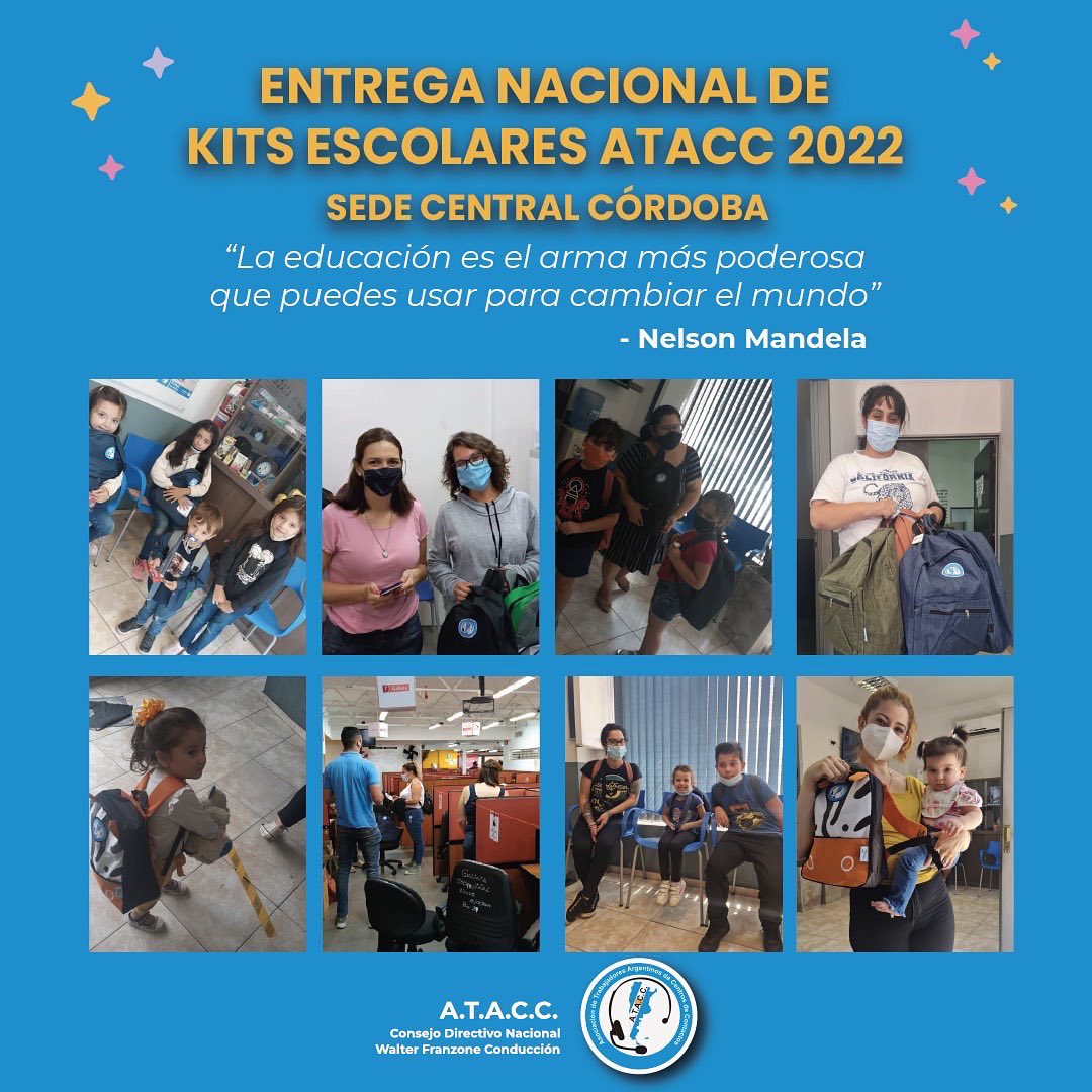 AtaccOficial's tweet photo. Culminamos con una nueva entrega de los kits escolares y universitarios ATACC a nivel nacional, gracias por la confianza depositada, les deseamos un excelente ciclo lectivo 2022 📚✂️ https://t.co/5lUoLdjuDu