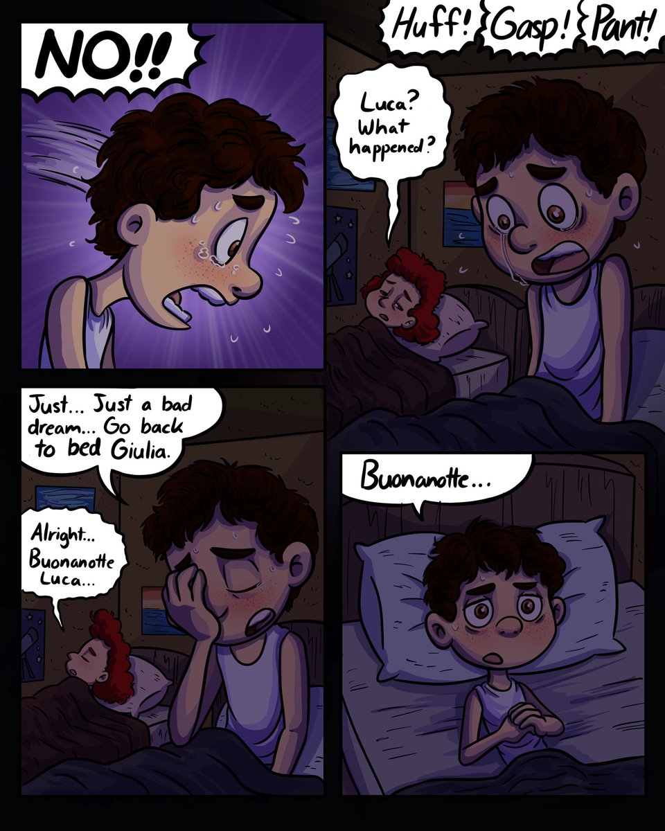 mattespoart's tweet photo. A Luca fan comic; post movie. The rest of the comic out on Instagram (links down below), a dub will be coming soon👀 

#luca #pixarluca #lucapaguro #albertoscorfano #giuliamarcavaldo 
#comicart #fanart #lucafanart #art #comic #fancomic #pixar https://t.co/YjBcM3OVSG