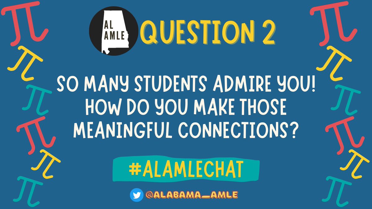 alabama_amle's tweet image. Q2: So many students admire YOU! How do you make those meaningful connections? 

#ALAMLEchat #ALAMLE