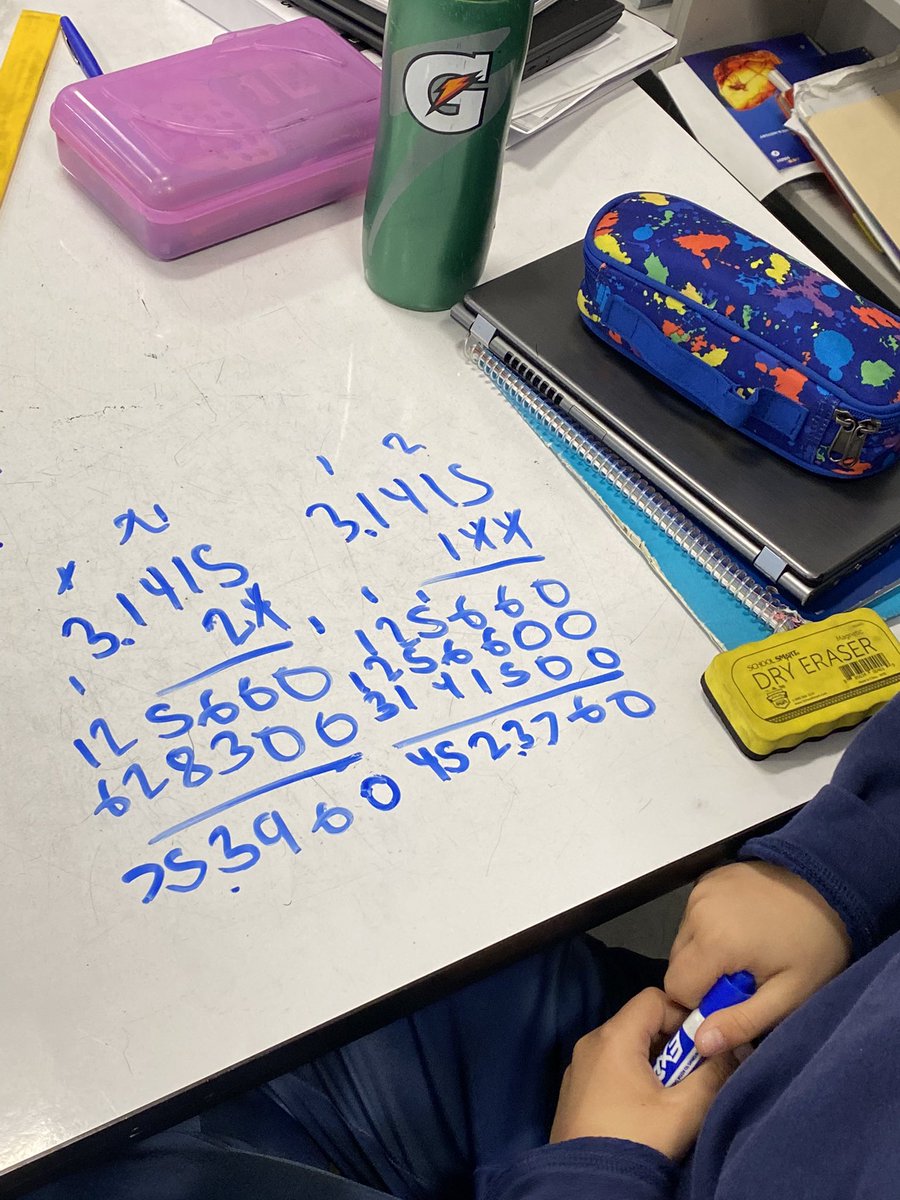 MrRusso_CRS's tweet photo. Making circles with a series of equidistant points.  Then checking out how Pi works with circumference and area. Happy Pi Day. #piday2022 #CRSMustangs https://t.co/XIagNPw8uF