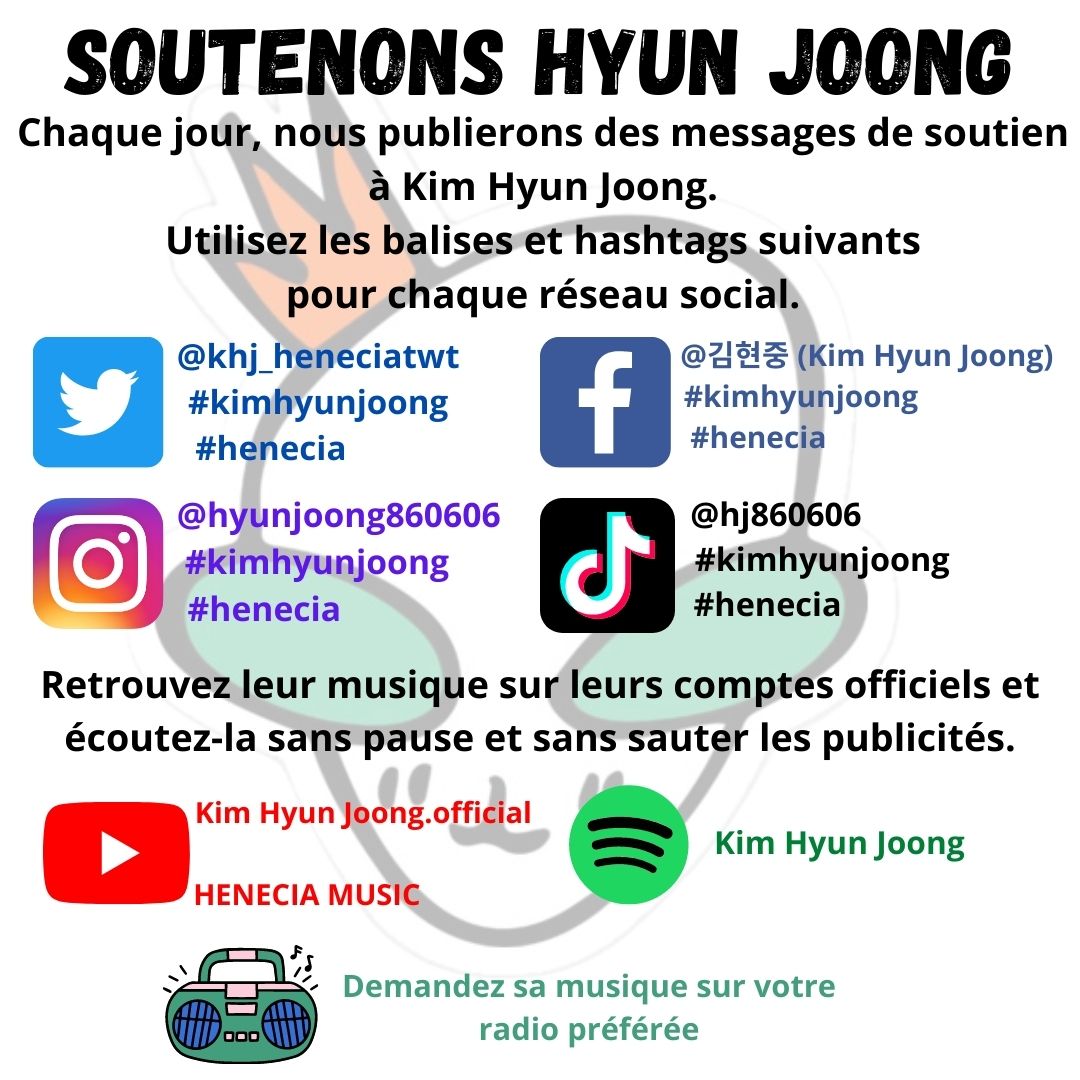 WorldHenecia's tweet photo. Let's massively support to @khj_heneciatwt  all days. He needs us. Let's make it viral.
#KimHyunJoong
#Henecia
#fandomtips https://t.co/YPDk77JvUZ
