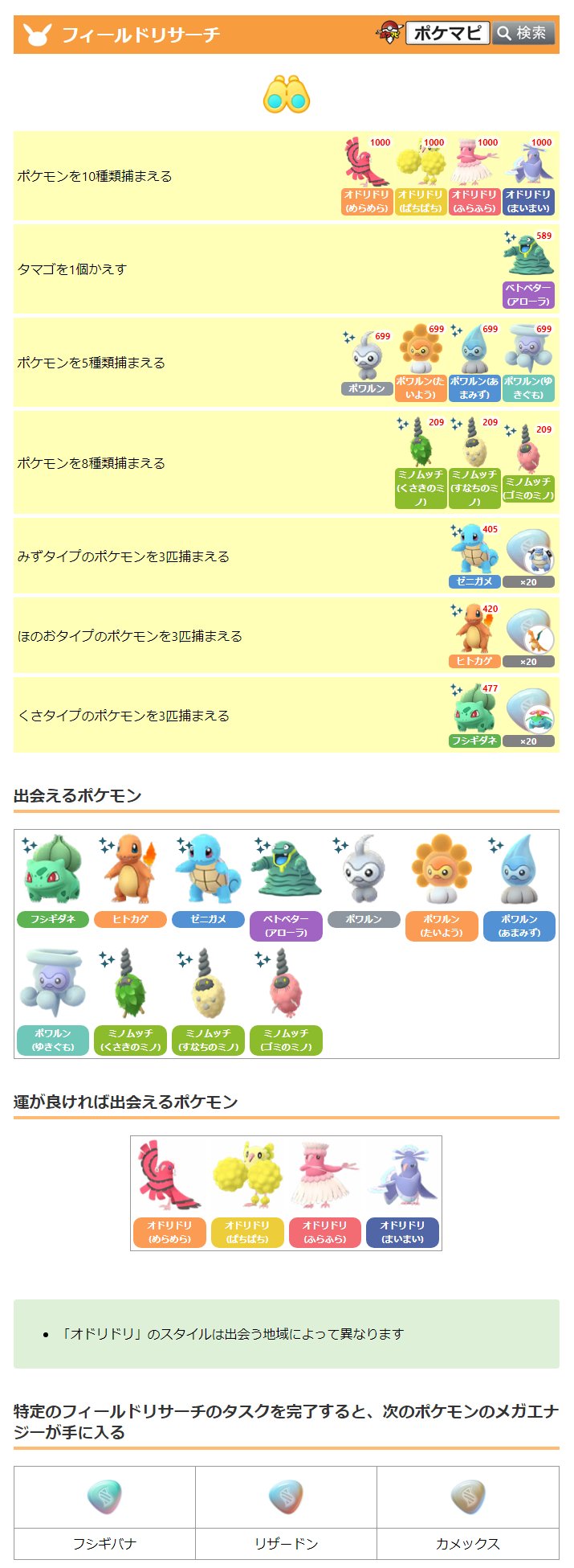 ポケモンgo攻略情報 ポケマピ カラーフェスティバル イベント限定のフィールドリサーチ 22 3 15 火 朝10時 3 日 時 オドリドリのスタイルは 出会う地域によって異なります 変更や追加の可能性があります T Co N3aorkzxpx