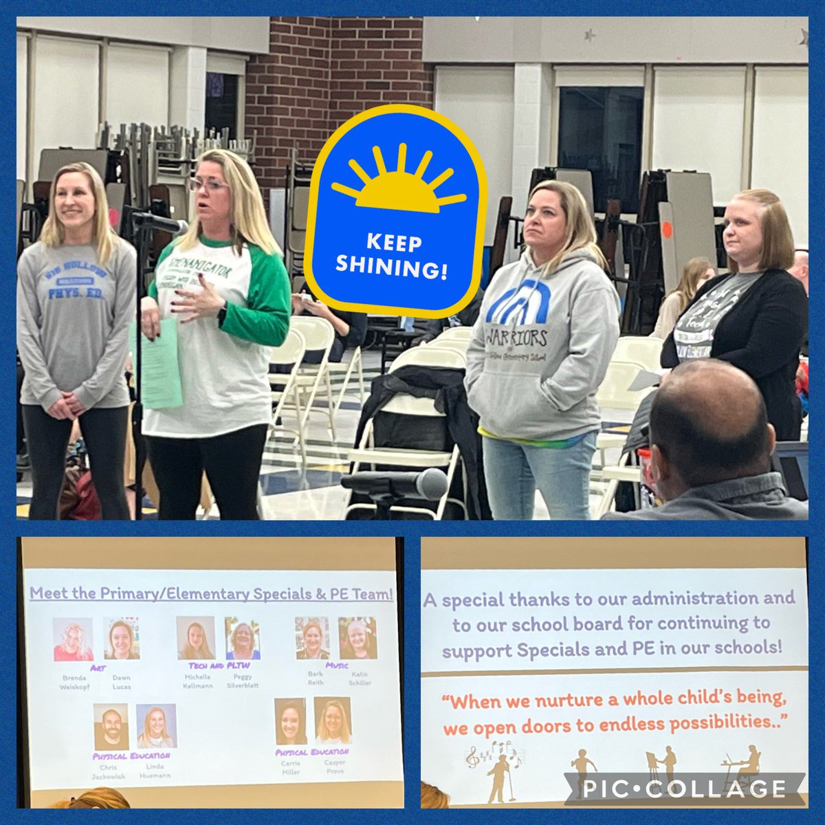 BigHollowPri's tweet photo. The @BigHollowPri and @Bighollowelem PE &amp; Specials team presented their new website to the Board of Education tonight!  We are so proud of the amazing things they do to help our students!  #BHWarriorPride https://t.co/PkxKNElzyK