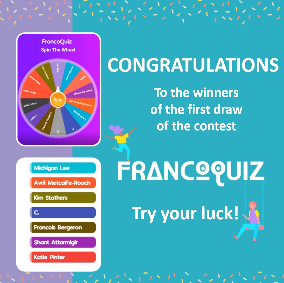 🥳Congratulations to our first seven winners 🙌  
You will be contacted privately to collect your prizes: tickets of <a href="/FestivalduBois/">Festival du Bois</a> <a href="/SFMaillardville/">SF Maillardville</a>, <a href="/moeclark/">William Hickey</a>  concert at <a href="/ChanCentre/">Chan Centre for the Performing Arts</a>,Indigo guift #cards. Don't think twice, try your luck now!
bit.ly/FrancoQuizConc…