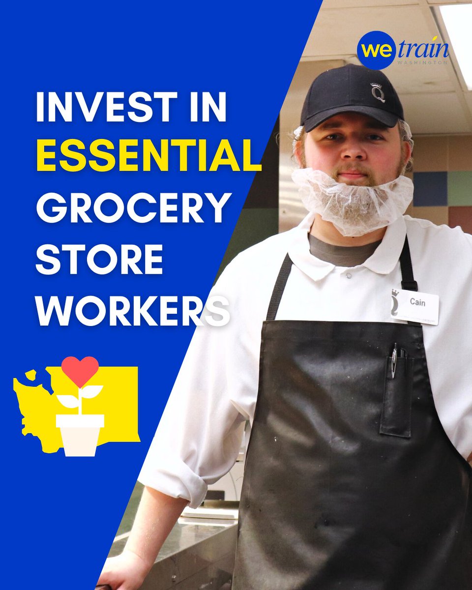 wetrainwa's tweet photo. When we invest in grocery store workers, we're investing in our communities. RT if you agree! #supportessentialworkers https://t.co/WKRK6daZtK