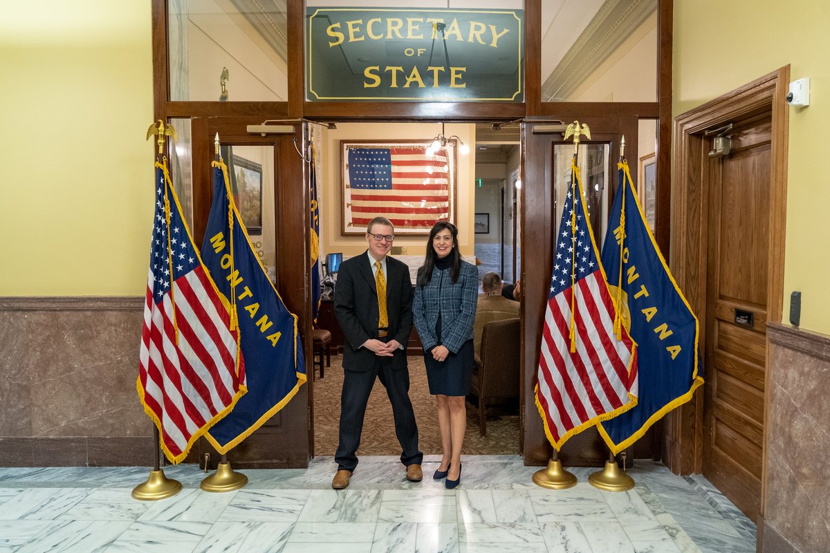 SOSJacobsen's tweet photo. Our office saw some in-person candidates filing for office today.

More than 300 candidates filed to appear on the ballots this election season, and I wish each of them the best of luck!

MORE: https://t.co/isd0oBzikC

#mtpol #mtleg #mtnews https://t.co/IY15r7sx6T