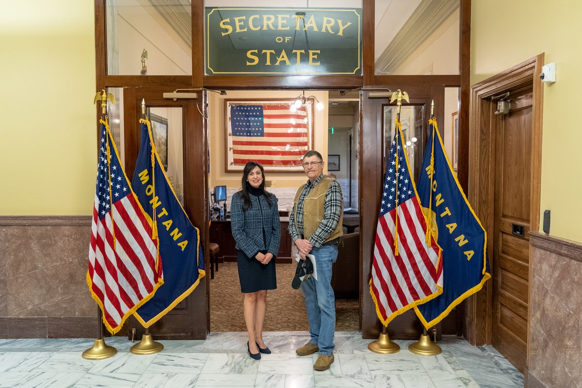 SOSJacobsen's tweet photo. Our office saw some in-person candidates filing for office today.

More than 300 candidates filed to appear on the ballots this election season, and I wish each of them the best of luck!

MORE: https://t.co/isd0oBzikC

#mtpol #mtleg #mtnews https://t.co/IY15r7sx6T