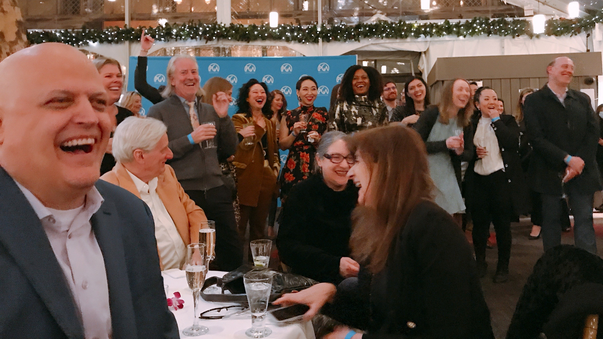 producersguild's tweet photo. The audience excitement is palpable at the East Coast Celebration. Tonight's announcements include winners in Sports, Children's and Short-Form television categories and the PGA Innovation Award for immersive content. 

#PGAAwards https://t.co/NCWnacQbhk