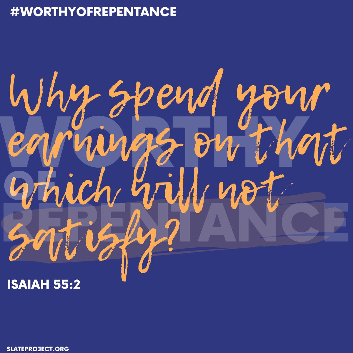 TheSlateProject's tweet photo. #WorthyOfRepentance continues this coming week as we hear more of Isaiah’s penetrating questions.
Follow along in your Bible in Isaiah 55:2, and watch “The Alpinist” on Hulu, if you have it.
https://t.co/OG7v7igYmm https://t.co/1kMuYIKaVF