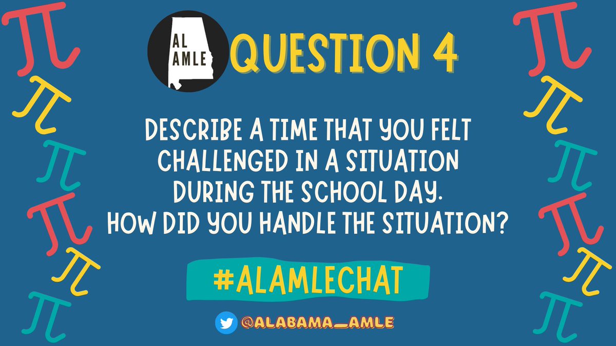alabama_amle's tweet image. Q4: Describe a time that you feel channel is in a situation during the school day. How did you handle the situation?

#ALAMLEchat #ALAMLE