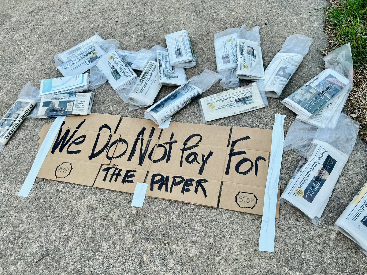 kellichuff's tweet photo. @statesman it’s been 1.5 years of us trying to stop y’all from delivering to our house… calling and emailing hasn’t worked so we’re trying this. 😉 https://t.co/PJOerCObum