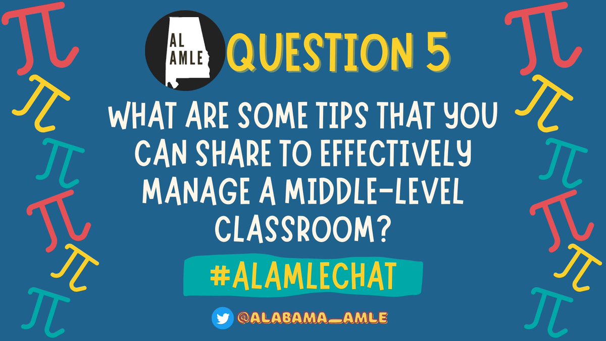 alabama_amle's tweet image. Q5: What are some tips that you can share to effectively manage a middle-level classroom?

#ALAMLEchat #ALAMLE
