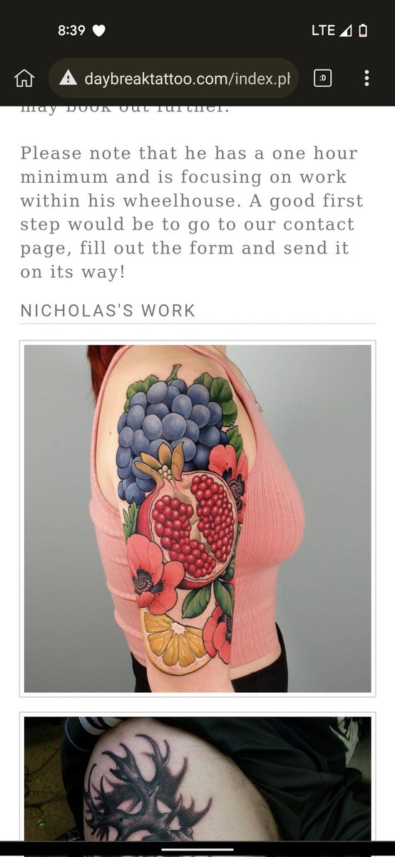 MKParmenter's tweet photo. @lemonvortex I know absolutely nothing about tattoos but I've been researching shops and saw this over at Daybreak tattoos https://t.co/werUA6NpPr