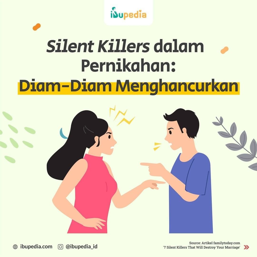 Jenis Jenis Silent Killers yang dapat membunuh pernikahan 👨‍👩‍👧‍👦💔