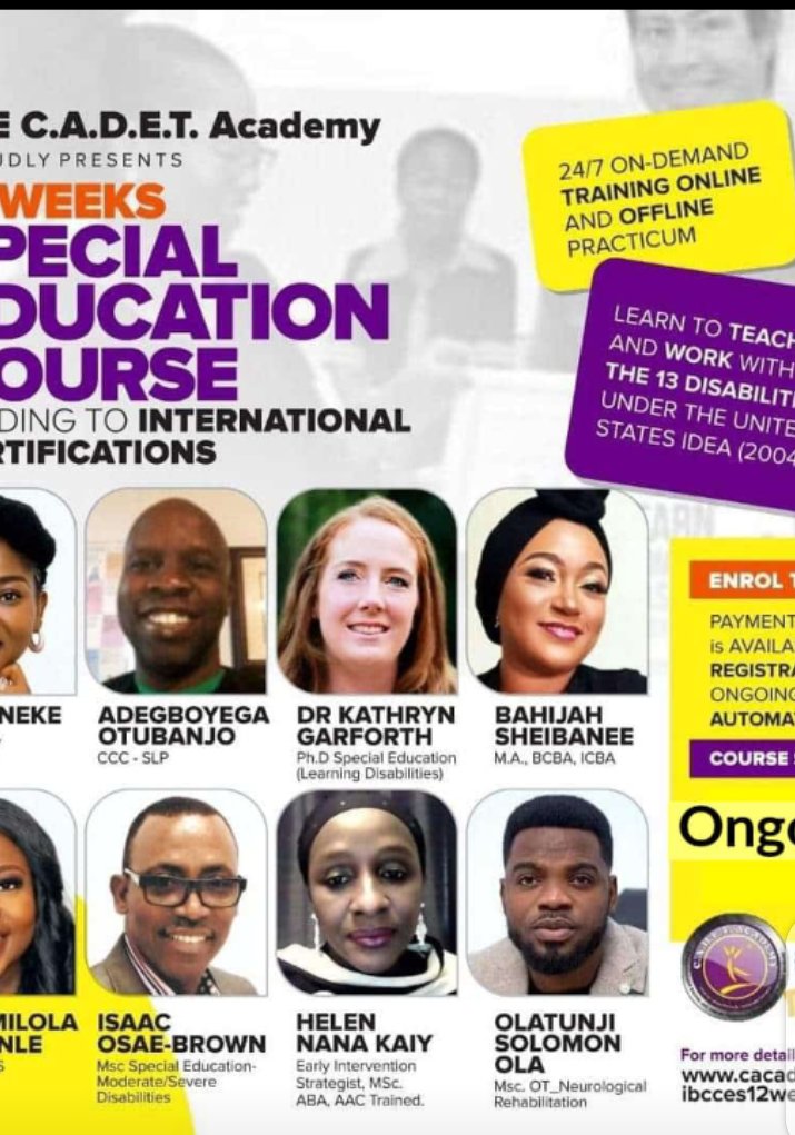 AminaSadoh's tweet photo. Every teacher parent or caregiver need to sign up for this twelve weeks course in special education ❤️ https://t.co/Wa84TVa3WQ