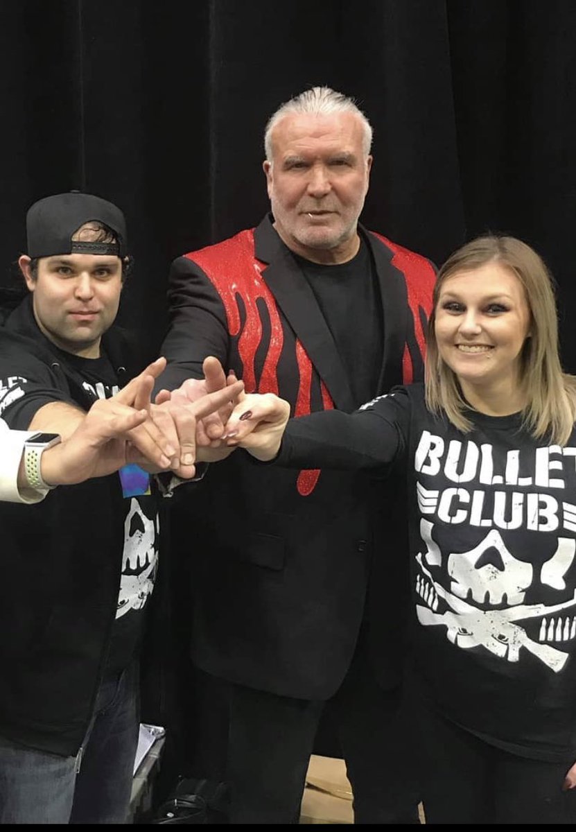 kmspreer921's tweet photo. Thank you for the memories. Thank you for making me nerd smile and freak out in a good way. Thank you for being the “bad guy” and lighting up my world… the big man upstairs just gained the baddest angel. Fly high with the golden tooth pick! #ScottHallForever #riplegend https://t.co/lhrVL140Jl